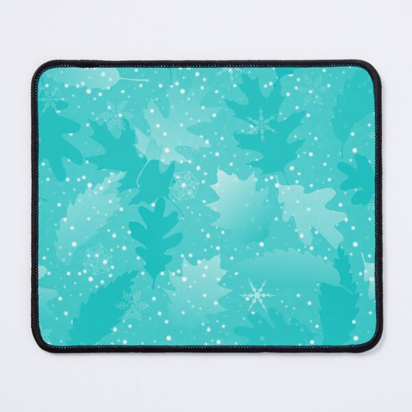 Item preview, Swirling Leaves in Snow at Night Soft Teal designed and sold by Art in My Loft.