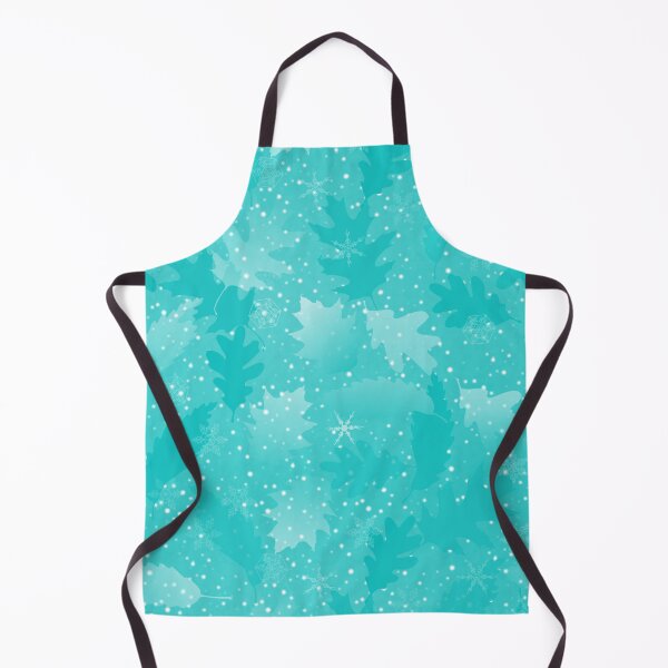 Item preview, Swirling Leaves in Snow at Night Soft Teal designed and sold by Art in My Loft.