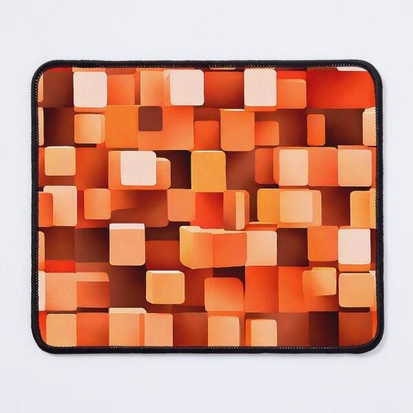 Item preview, A nostalgic pattern with cubes in muted oranges, browns, and yellows designed and sold by Tchoice.