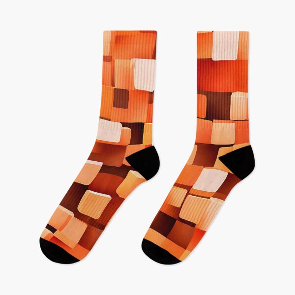 Item preview, A nostalgic pattern with cubes in muted oranges, browns, and yellows designed and sold by Tchoice.