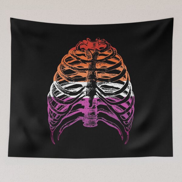 Item preview, Lesbian Flag Skeleton! Lesbian Halloween designed and sold by LP.