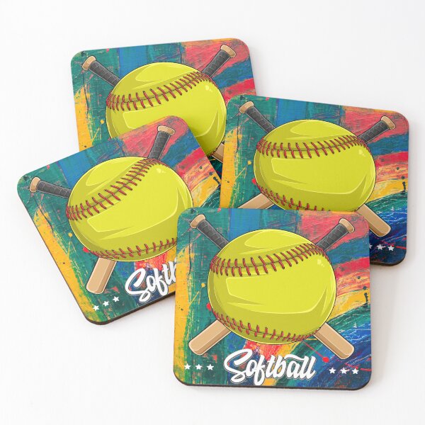 Item preview, Softball Bats Crossed on Colors designed and sold by Kimberly Rodriguez.