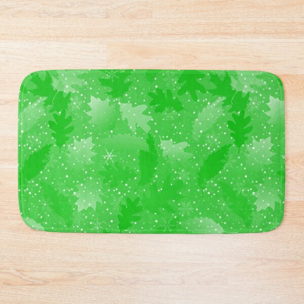 Item preview, Swirling Leaves in Snow at Night Bright Green designed and sold by Art in My Loft.