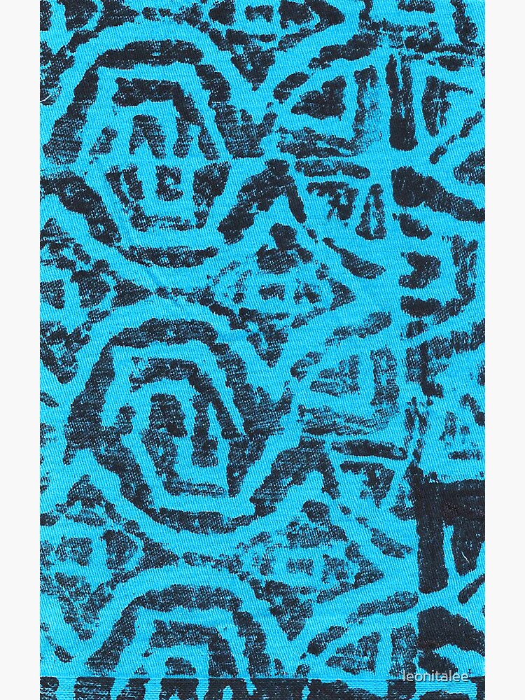 Tribal Print Cool Blue by leonitalee
