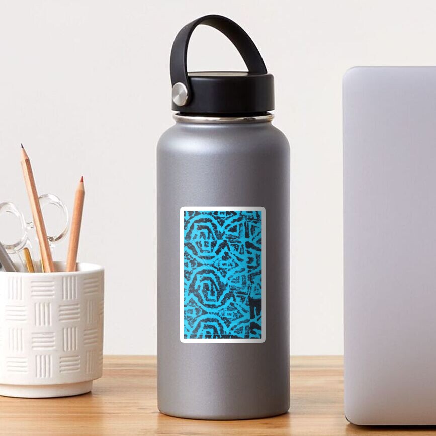 Tribal Print Cool Blue Sticker