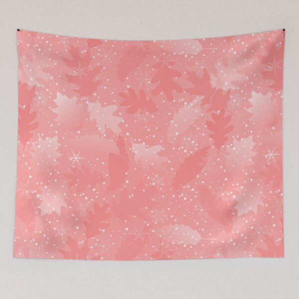 Item preview, Swirling Leaves in Snow at Night Blush designed and sold by Art in My Loft.