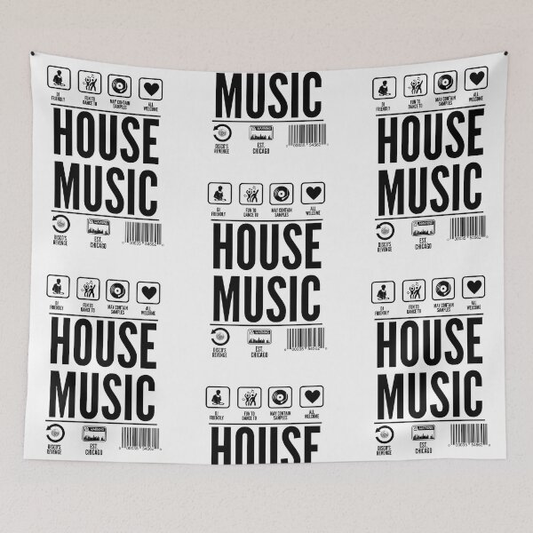 Item preview, HOUSE MUSIC  - Product Info (Black) designed and sold by Discothreadz.