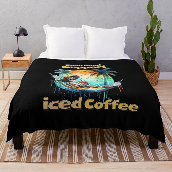Item preview, Emotional Support Iced Coffee – Relaxed Skeleton Beach Vibes Design for T-Shirts, Mugs, Stickers & More designed and sold by artedigital99.