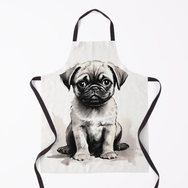 Item preview, Vintage Dog Art: Sad Pug Portrait | Animal Art | Watercolor Painting | Animal Portrait designed and sold by UnhingedBird.