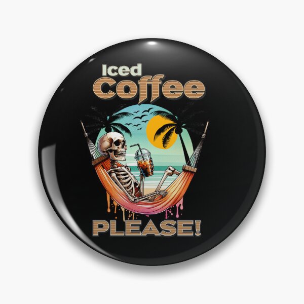 Item preview, Iced Coffee Please! – Skeleton Beach Vibes Design for T-Shirts, Mugs, Stickers & More designed and sold by artedigital99.