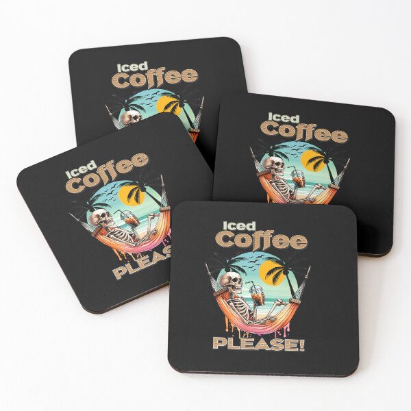 Item preview, Iced Coffee Please! – Skeleton Beach Vibes Design for T-Shirts, Mugs, Stickers & More designed and sold by artedigital99.