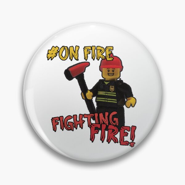 Item preview, Firefighter toy figure art designed and sold by JaneDearDesigns.