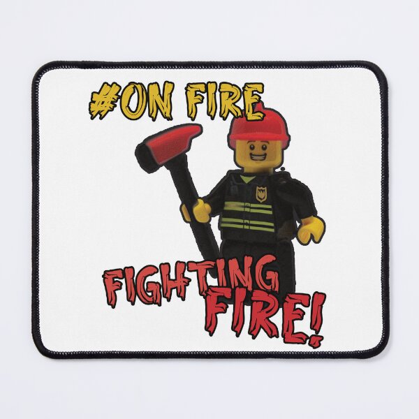 Item preview, Firefighter toy figure art designed and sold by JaneDearDesigns.