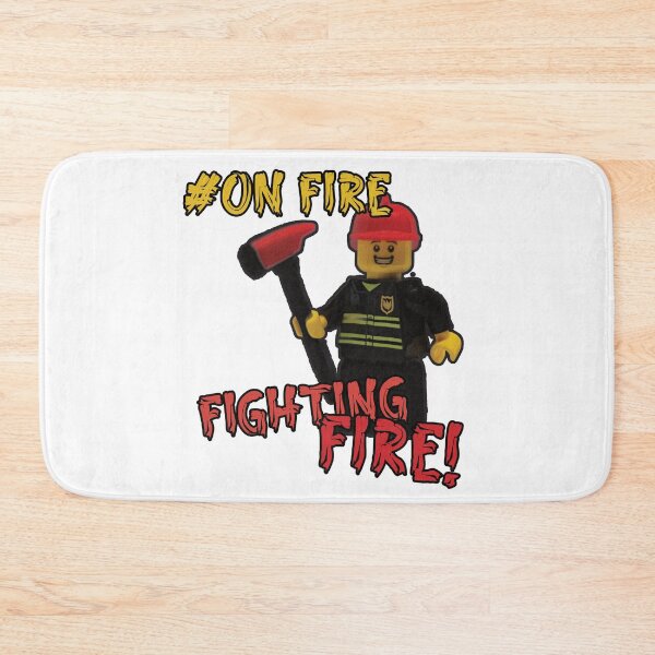 Item preview, Firefighter toy figure art designed and sold by JaneDearDesigns.