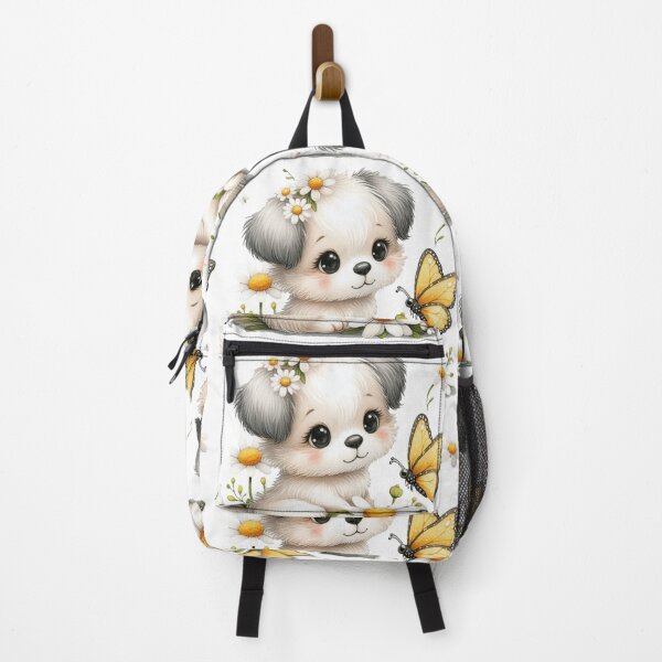 Item preview, Puppy Amidst Daisies with Butterfly. designed and sold by Daofa.