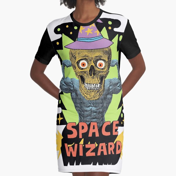 SPACE WIZARD Graphic T-Shirt Dress