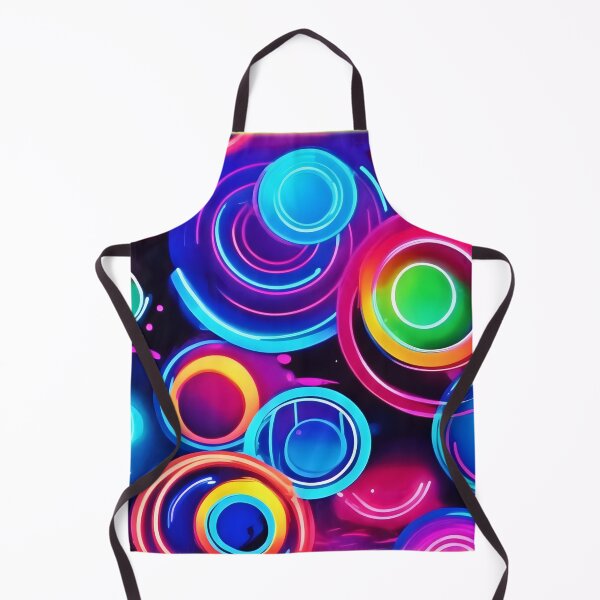 Item preview, Neon Circles Abstract Art designed and sold by Health And Fitness Posts e-Store.