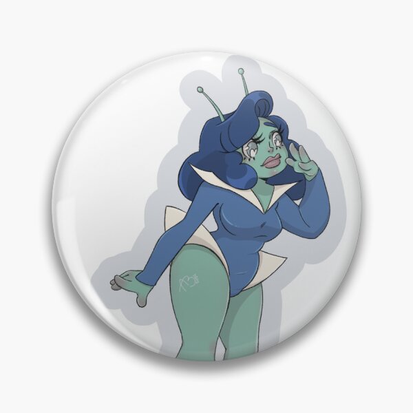 Item preview, Blue Alien Pinup designed and sold by STICKERS by Abigail Rachele.