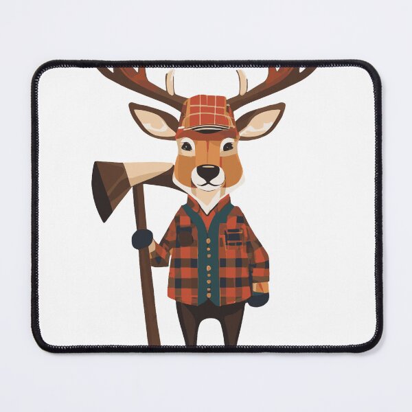 Item preview, Deer with axe – The brave lumberjack designed and sold by BysonDesigns.
