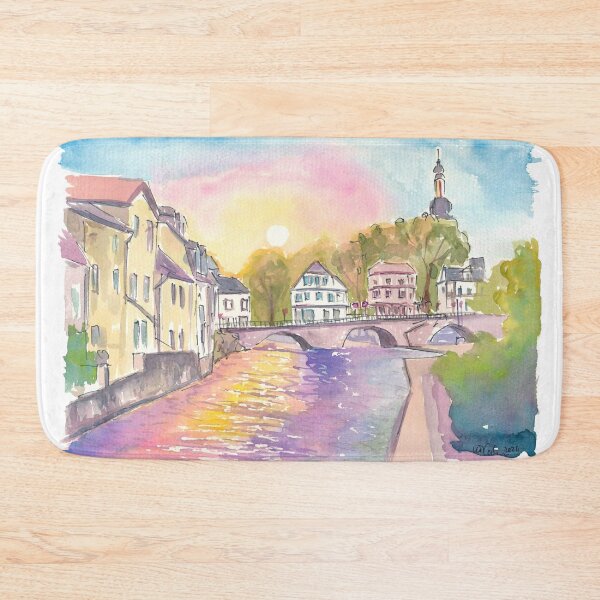 Item preview, Sunrise over Old Nahe Bridge in Bad Kreuznach Germany designed and sold by artshop77.