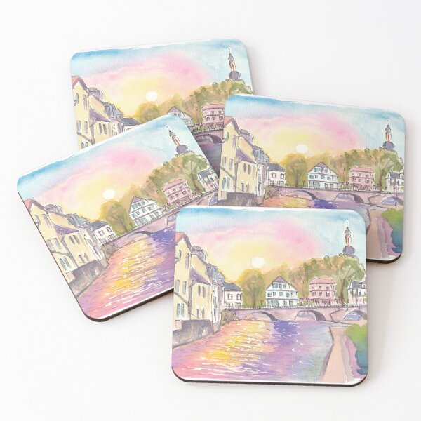 Artikelvorschau, Sonnenaufgang über der Alten Nahebrücke in Bad Kreuznach entworfen und verkauft von artshop77.