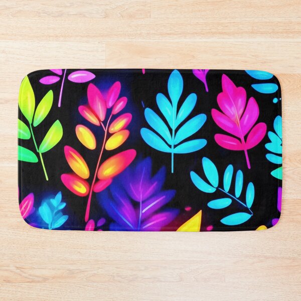 Item preview, Neon Leaves Abstract Pattern designed and sold by Health And Fitness Posts e-Store.