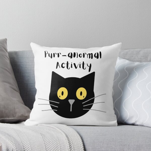 Item preview, Actividad ronroneante: diseño de un lindo gato negro designed and sold by LaughingLabCoat.