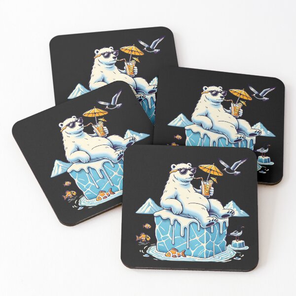 Item preview, Chill Polar Bear on a Melting Iceberg. designed and sold by Linework Studio.