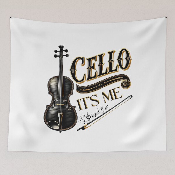Item preview, Cello It's Me Musician Tee Shirt Design designed and sold by BlankCanvasHaHa.