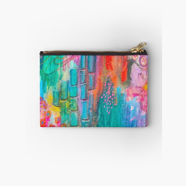 Item preview, Hand-painted abstract wild garden with bamboo designed and sold by LucyEShaw.