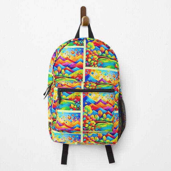 Item preview, Rainbow Mountains Abstract Landscape designed and sold by Health And Fitness Posts e-Store.