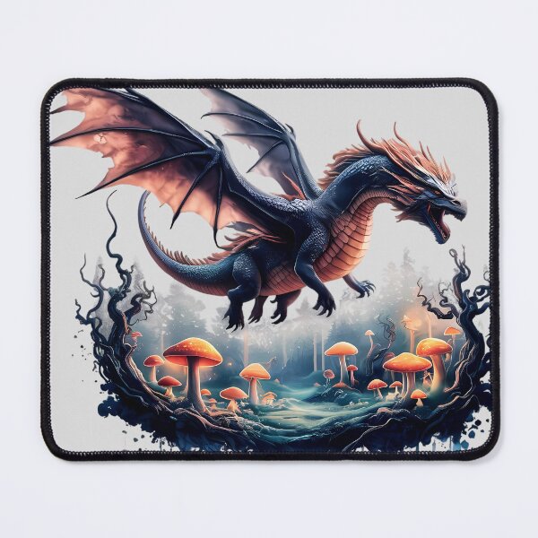 Item preview, Mystical Dragon Fantasy Mushroom Forest Art designed and sold by ZetaDream.