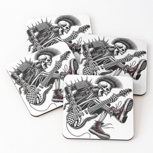 Item preview, Punk Rock Skeleton Jamming Out. designed and sold by Linework Studio.
