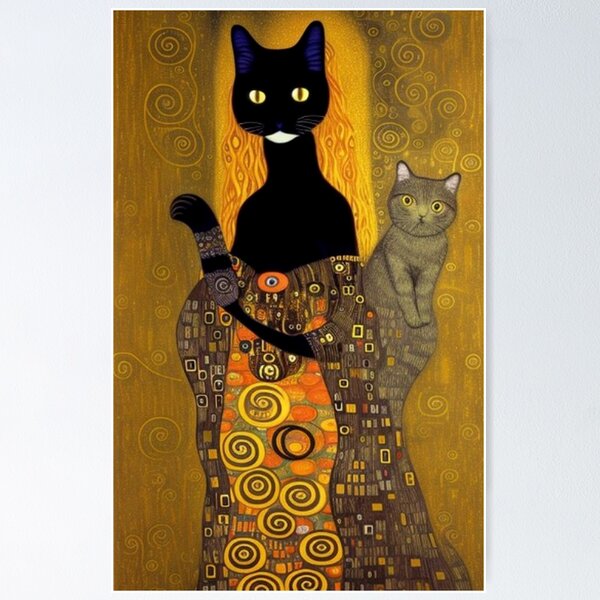 Item preview, Abstract Cat Art designed and sold by TheDarkWardrobe.