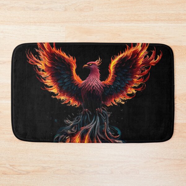 Item preview, Fiery Phoenix Rising Mythical Firebird Art designed and sold by ZetaDream.
