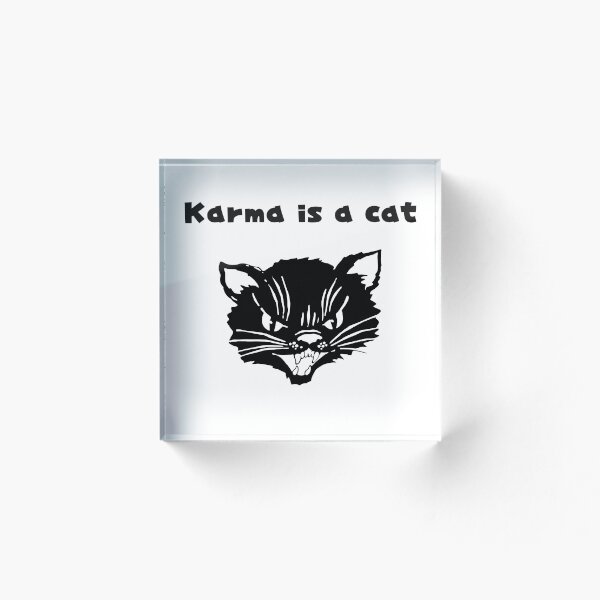 Item preview, karma es un gato designed and sold by LineArtForYou.