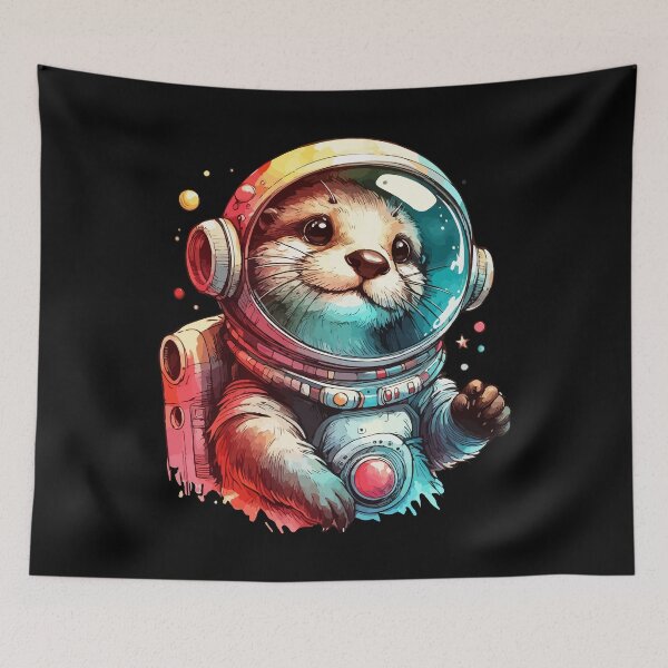 Item preview, Retro Otter Astronaut designed and sold by TomFrontierArt.