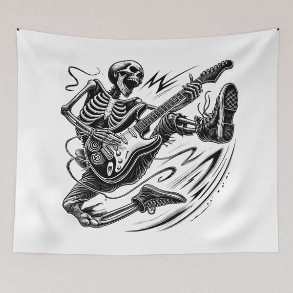 Item preview, Skeleton Rocker: Jamming to the Bone. designed and sold by Linework Studio.