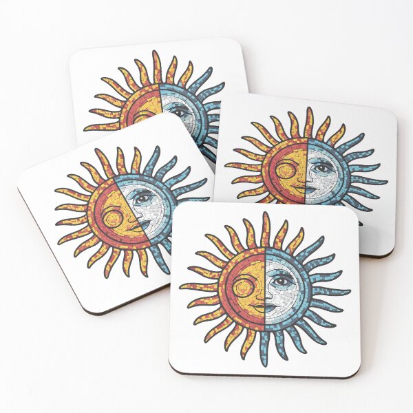 Item preview, Celestial Mosaic Sun and Moon Art designed and sold by NiftyWrx.