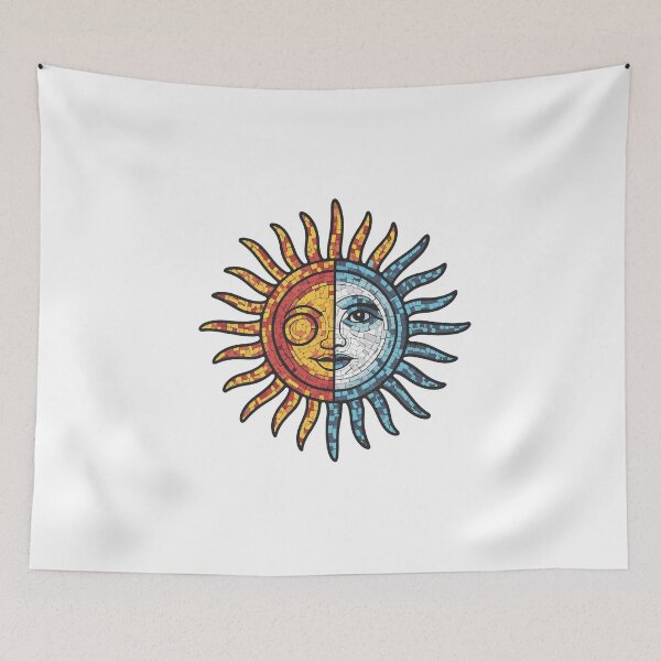 Item preview, Celestial Mosaic Sun and Moon Art designed and sold by NiftyWrx.