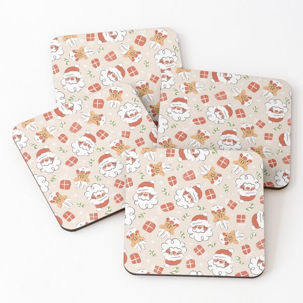 Item preview, Vintage kitsch charm Santa Claus reindeer gifts candy cane designed and sold by Caroline Rausch.