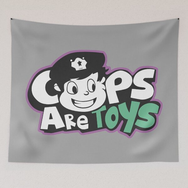 Item preview, Graffiti "Los Policías Son Juguetes" Verde / Morado designed and sold by CleverHeadz.