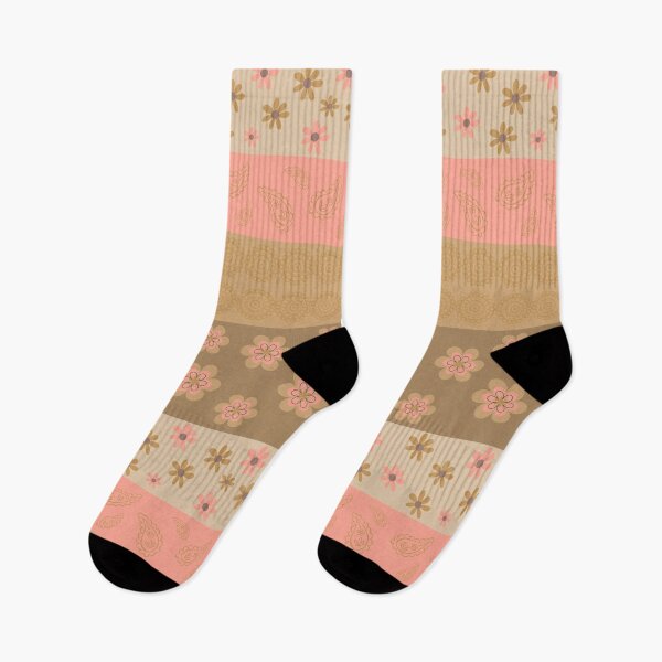 Item preview, Estampado floral bohemio vintage rosa moderno designed and sold by retrobliss70s.
