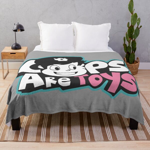 Item preview, Graffiti "Los Policías Son Juguetes" Turquesa / Rosa designed and sold by CleverHeadz.