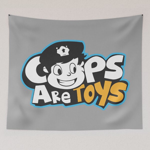 Item preview, Graffiti "Cops Are Toys" Blue/Orange designed and sold by CleverHeadz.