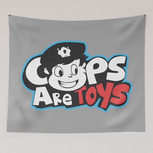 Item preview, Graffiti "Cops Are Toys" Blue / Red designed and sold by CleverHeadz.