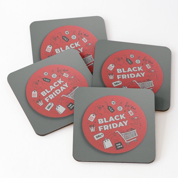 Item preview, A red circle with a black friday sale sign on it designed and sold by Omar-mo24.