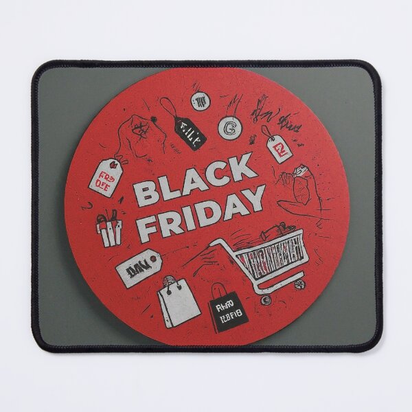 Item preview, A red circle with a black friday sale sign on it designed and sold by Omar-mo24.