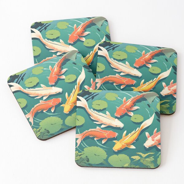Artikelvorschau, Koi-Fische in einem Teich entworfen und verkauft von CrazyDuoTeam.