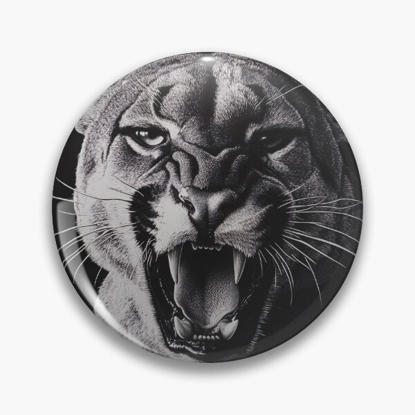 Item preview, Black and white pencil drawing of a mountain lion designed and sold by Pencil-Art.